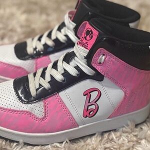 Barbie Kids Sneakers - Pink, Black, and White